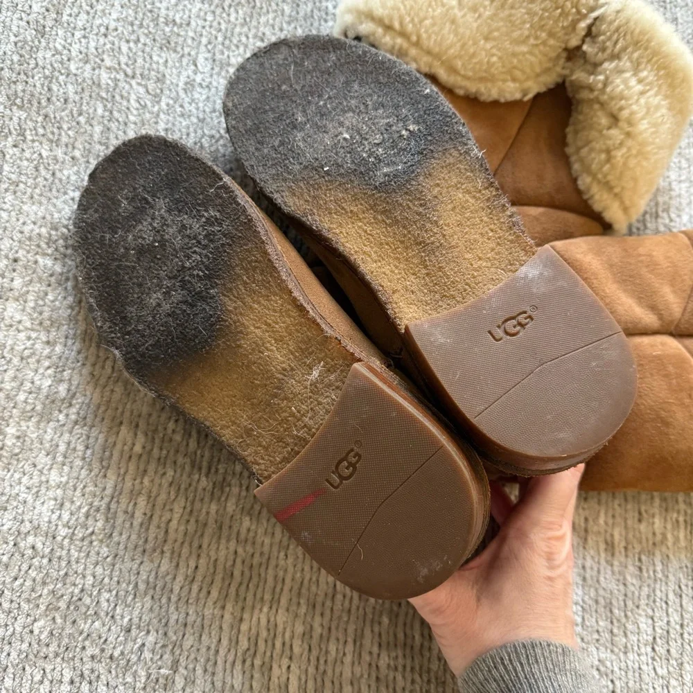 UGG Shearling-Lined Tall Suede Boots‎ – Women’s 6.5